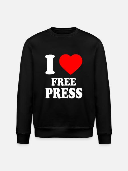 i love free press - Stanley/Stella ROLLER Unisex Organic Sweatshirt - black