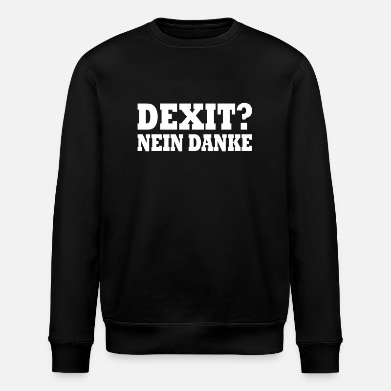 Dexit nein danke - Stanley/Stella Unisex Bio-Sweatshirt ROLLER - Schwarz
