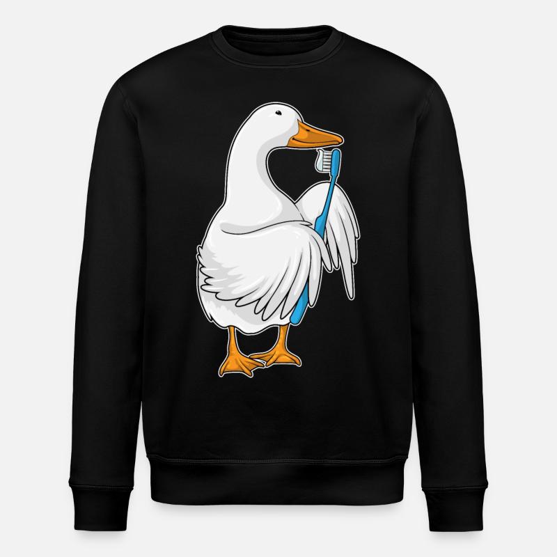 Duck Toothbrush - Stanley/Stella ROLLER Unisex Organic Sweatshirt - black
