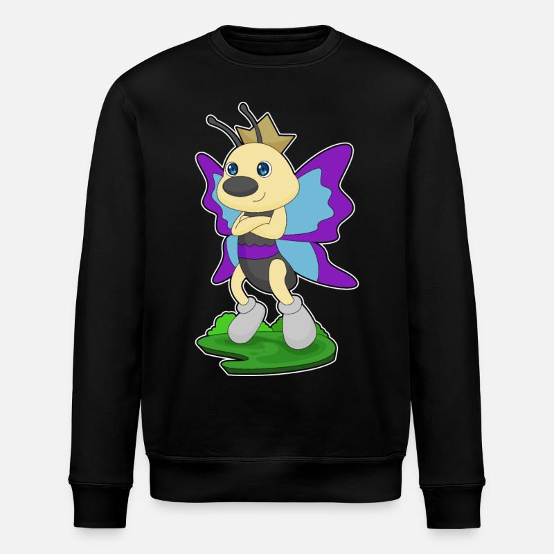 Couronne de princesse papillon - Sweat bio ROLLER Stanley/Stella Unisexe - noir