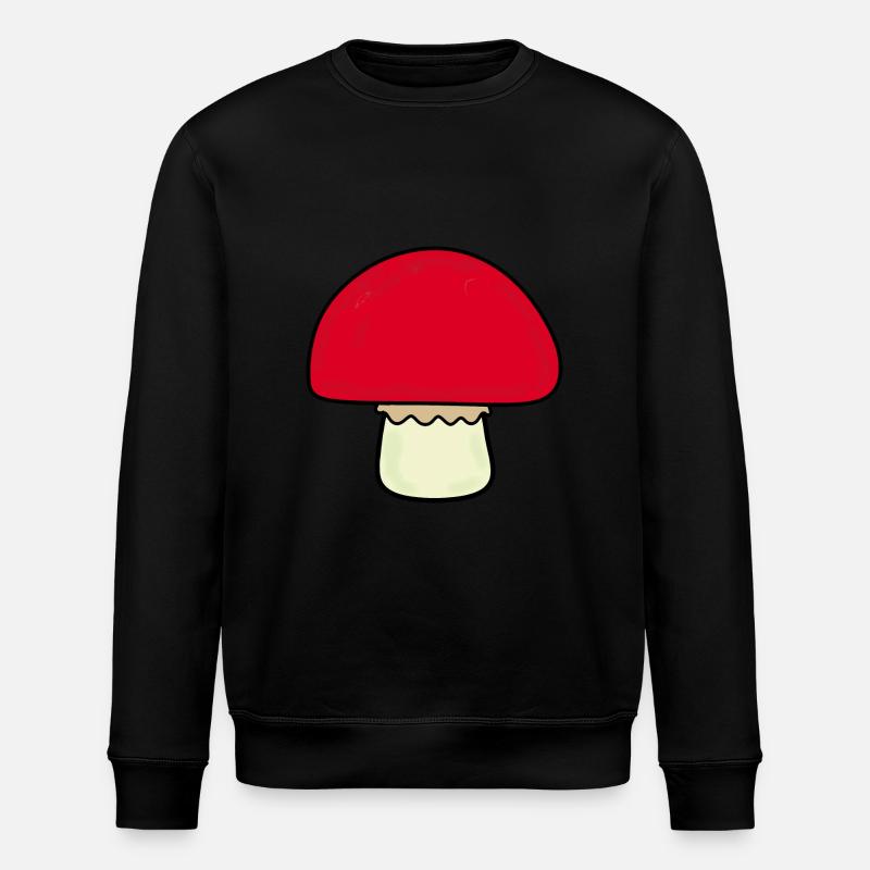 Champignon rouge, champignons - Sweat bio ROLLER Stanley/Stella Unisexe - noir