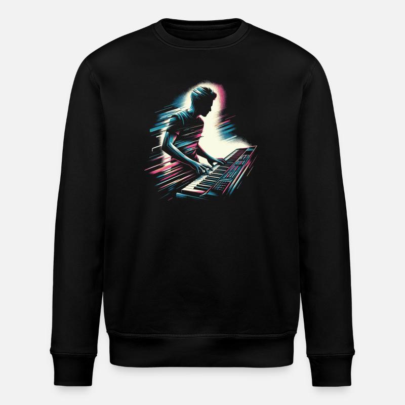 Keyboardist - Stanley/Stella ROLLER Unisex Organic Sweatshirt - black