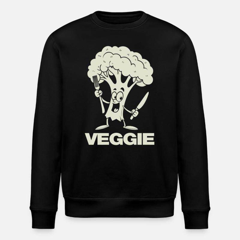 Broccoli Veggie - Vegetables, vegan - Stanley/Stella ROLLER Unisex Organic Sweatshirt - black
