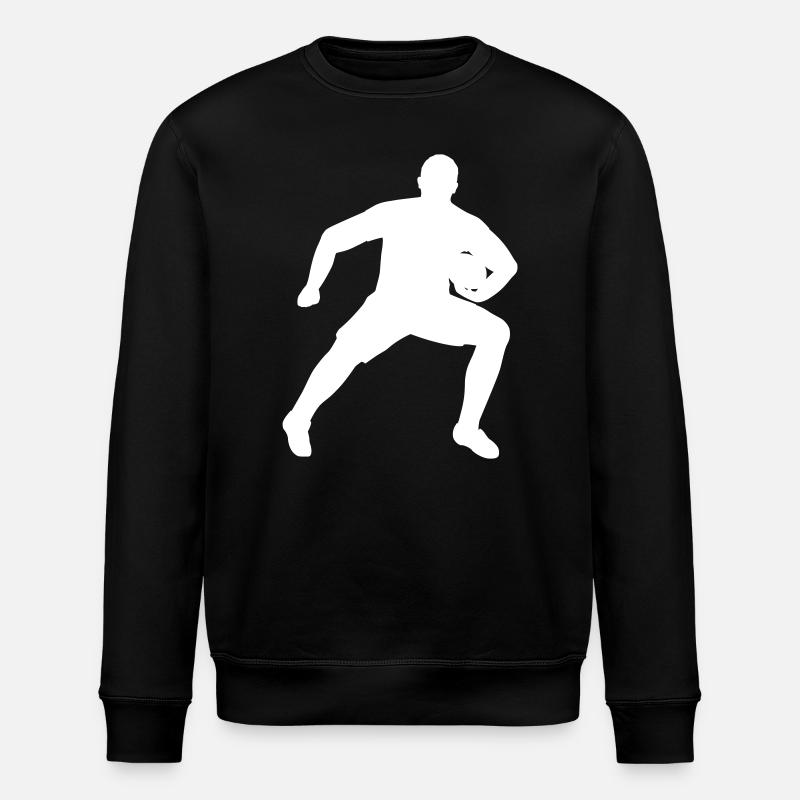 Rugbyspieler verteidigt Ball - Stanley/Stella Unisex Bio-Sweatshirt ROLLER - Schwarz