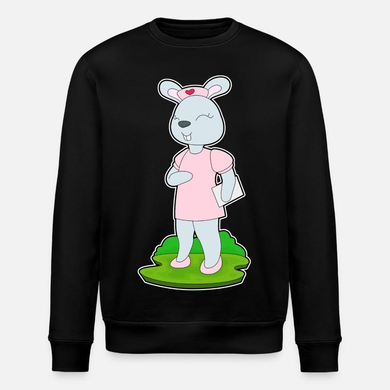 Bunny Nurse - Stanley/Stella ROLLER Unisex Organic Sweatshirt - black