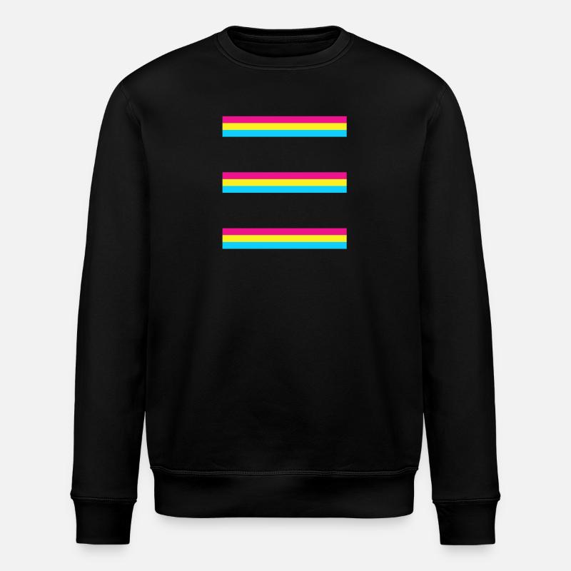 Pansexuelle Flagge - Stanley/Stella Unisex Bio-Sweatshirt ROLLER - Schwarz