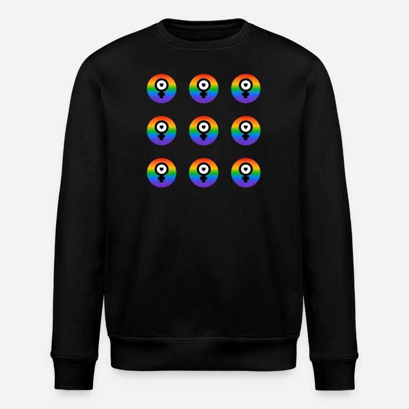 Icônes féministes - Drapeau arc-en-ciel - Sweat bio ROLLER Stanley/Stella Unisexe - noir