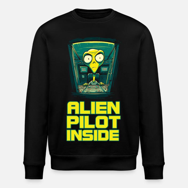 Alien on Board - Stanley/Stella Unisex Bio-Sweatshirt ROLLER - Schwarz