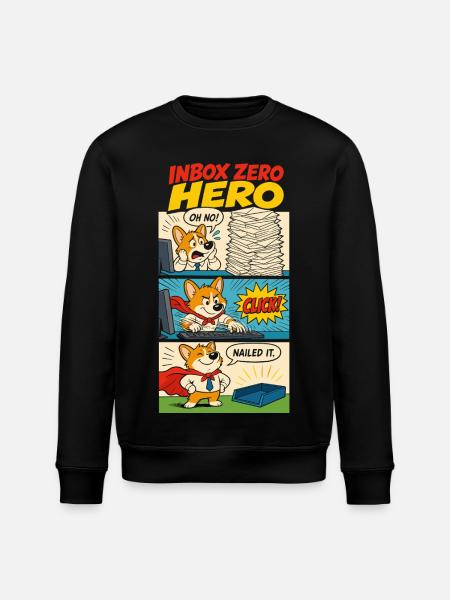 Inbox Zero Büroheld - Stanley/Stella Unisex Bio-Sweatshirt ROLLER - Schwarz