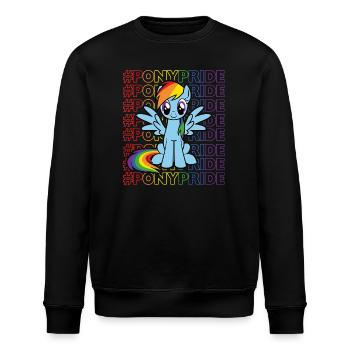 My Little Pony Design Ponypride - Stanley/Stella Unisex Bio-Sweatshirt ROLLER - Schwarz - Vorne - Nik (191cm)
