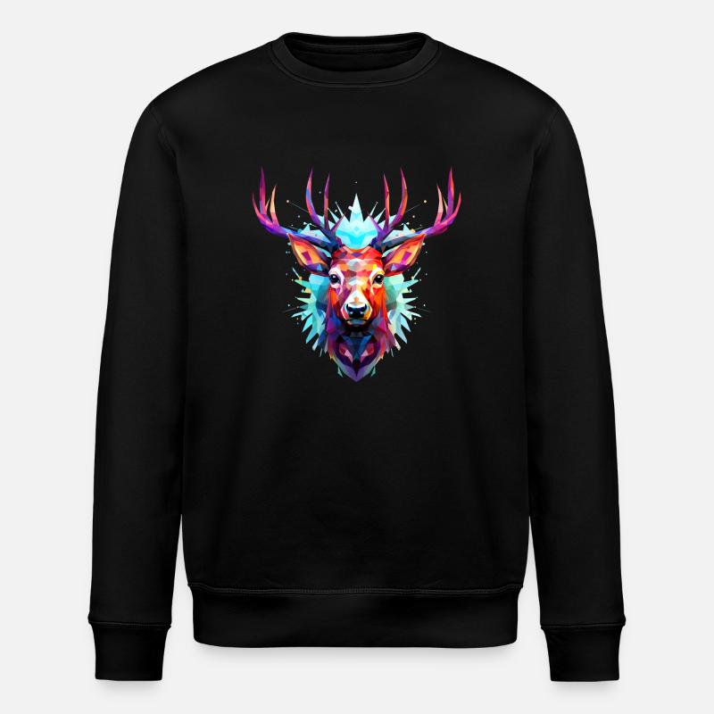 Cerf - Sweat bio ROLLER Stanley/Stella Unisexe - noir