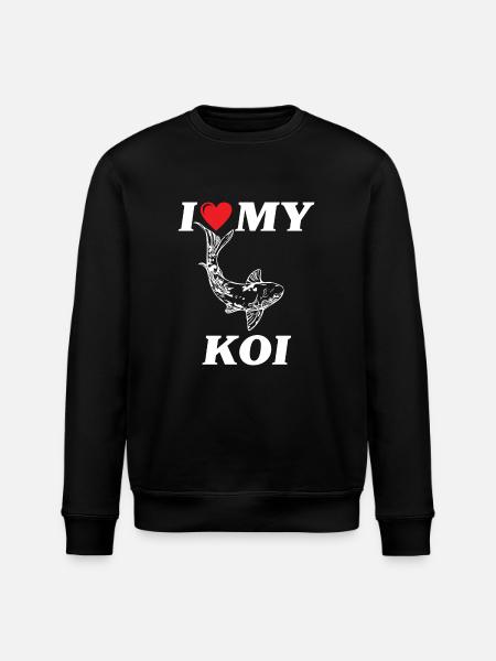 I love my Koi carp - Stanley/Stella ROLLER Unisex Organic Sweatshirt - black