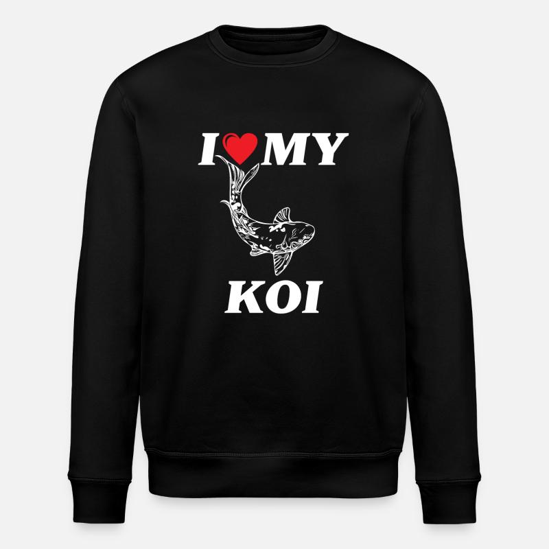 I love my Koi carp - Stanley/Stella ROLLER Unisex Organic Sweatshirt - black