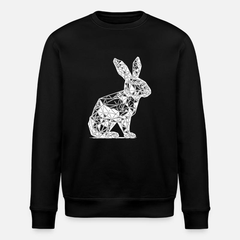 Lignes géométriques Tête de lapin - Sweat bio ROLLER Stanley/Stella Unisexe - noir