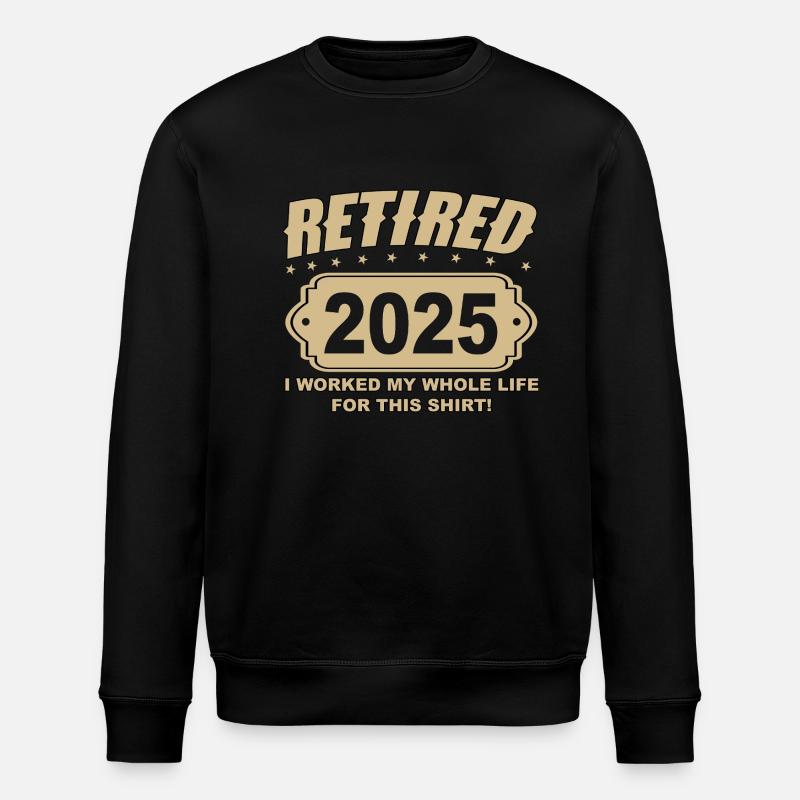 Retraité 2025 - Enfin retraité - Sweat bio ROLLER Stanley/Stella Unisexe - noir