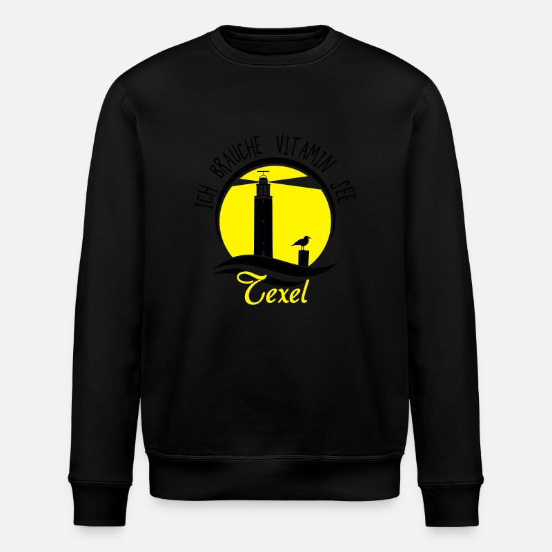 Vitamin See Texel_Leuchtt - Stanley/Stella Unisex Bio-Sweatshirt ROLLER - Schwarz