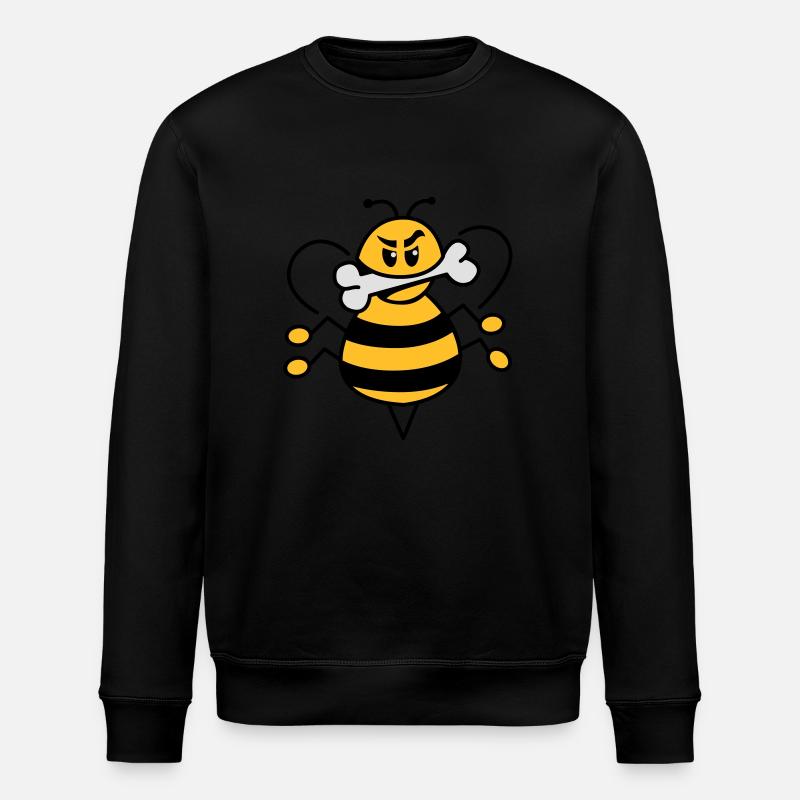 Bee with bone 1 - Stanley/Stella ROLLER Unisex Organic Sweatshirt - black