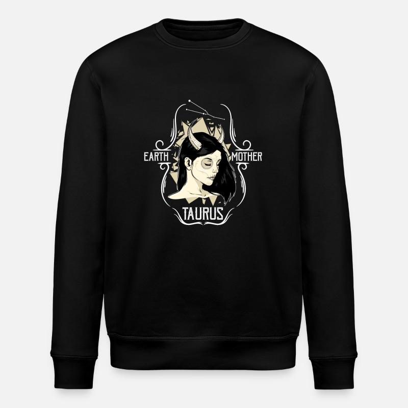 Taurus - star sign - goddess - Stanley/Stella ROLLER Unisex Organic Sweatshirt - black