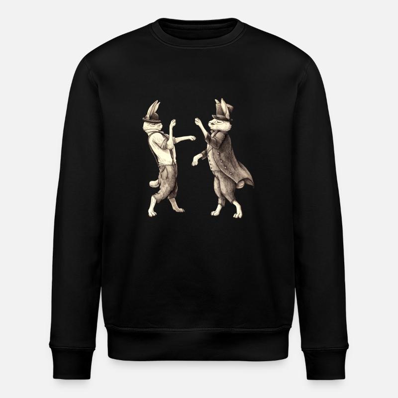 Gentlemen Kaninchen - Stanley/Stella Unisex Bio-Sweatshirt ROLLER - Schwarz