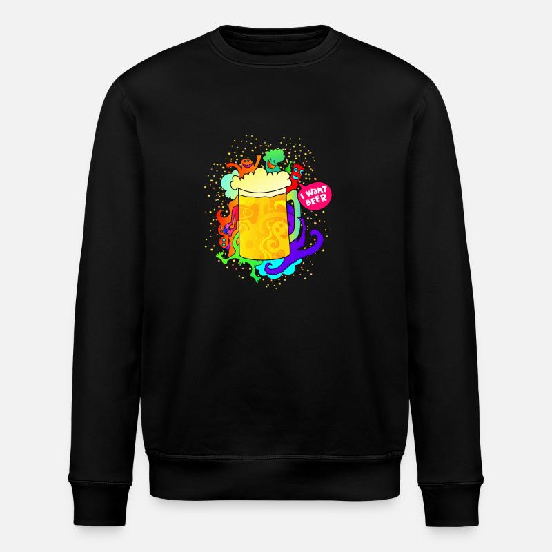 Bierkrug - Stanley/Stella Unisex Bio-Sweatshirt ROLLER - Schwarz