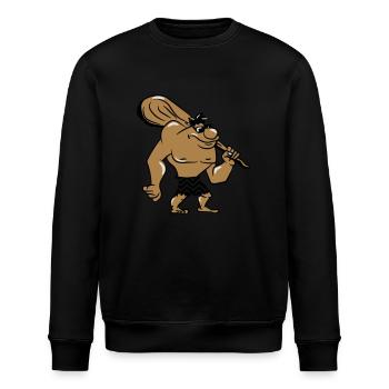 Steinzeitmensch höhlenmensch muster sonnenbrille - Stanley/Stella Unisex Bio-Sweatshirt ROLLER - Schwarz - Vorne - Nik (191cm)