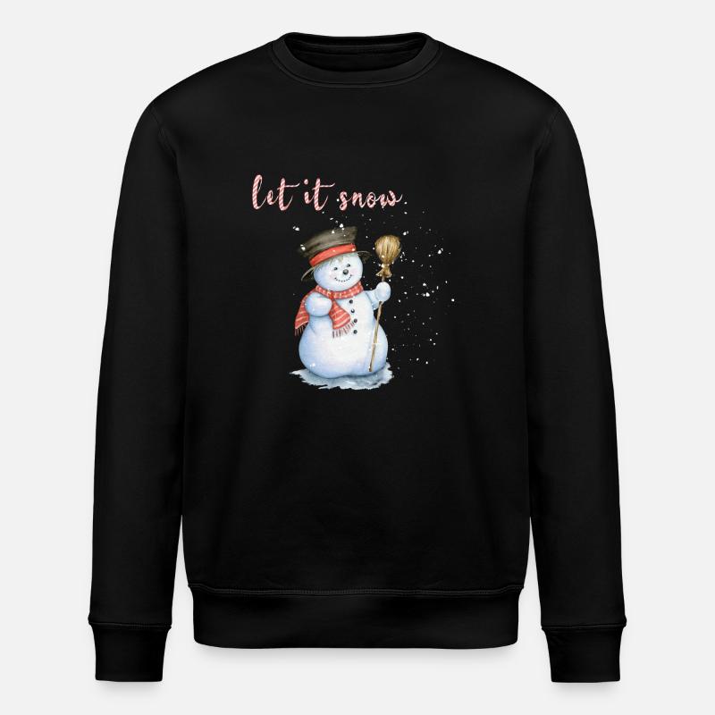 let it snow - Stanley/Stella ROLLER Unisex Organic Sweatshirt - black
