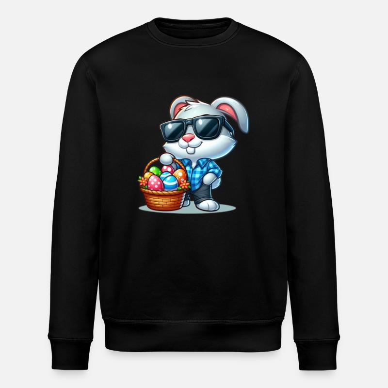 Happy Easter - Stanley/Stella ROLLER Unisex Organic Sweatshirt - black