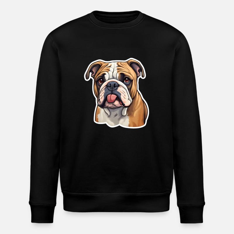 Tête de bouledogue - Sweat bio ROLLER Stanley/Stella Unisexe - noir