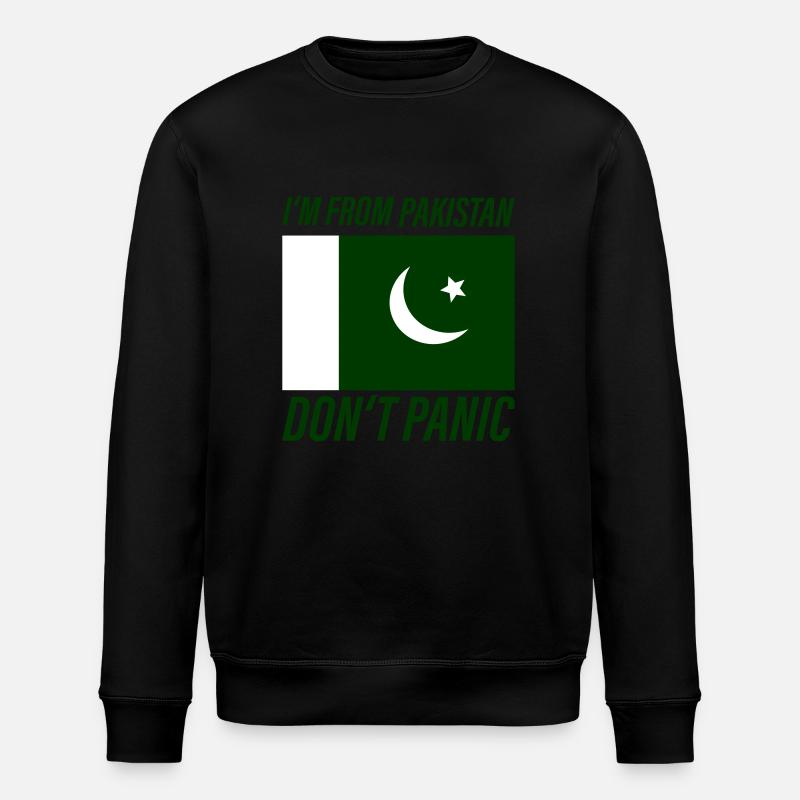 pakistan dont panic - Stanley/Stella Unisex Bio-Sweatshirt ROLLER - Schwarz