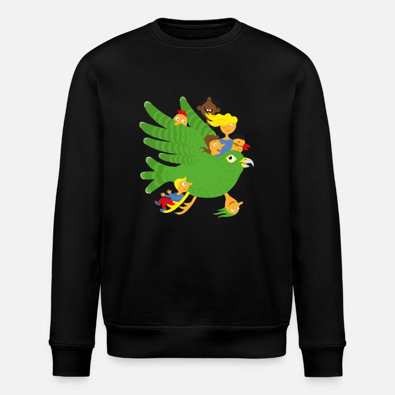 Reise mit dem Falken - Stanley/Stella Unisex Bio-Sweatshirt ROLLER - Schwarz