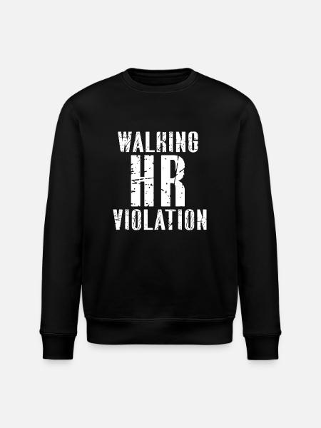 Walking HR Violation - Stanley/Stella ROLLER Unisex Organic Sweatshirt - black