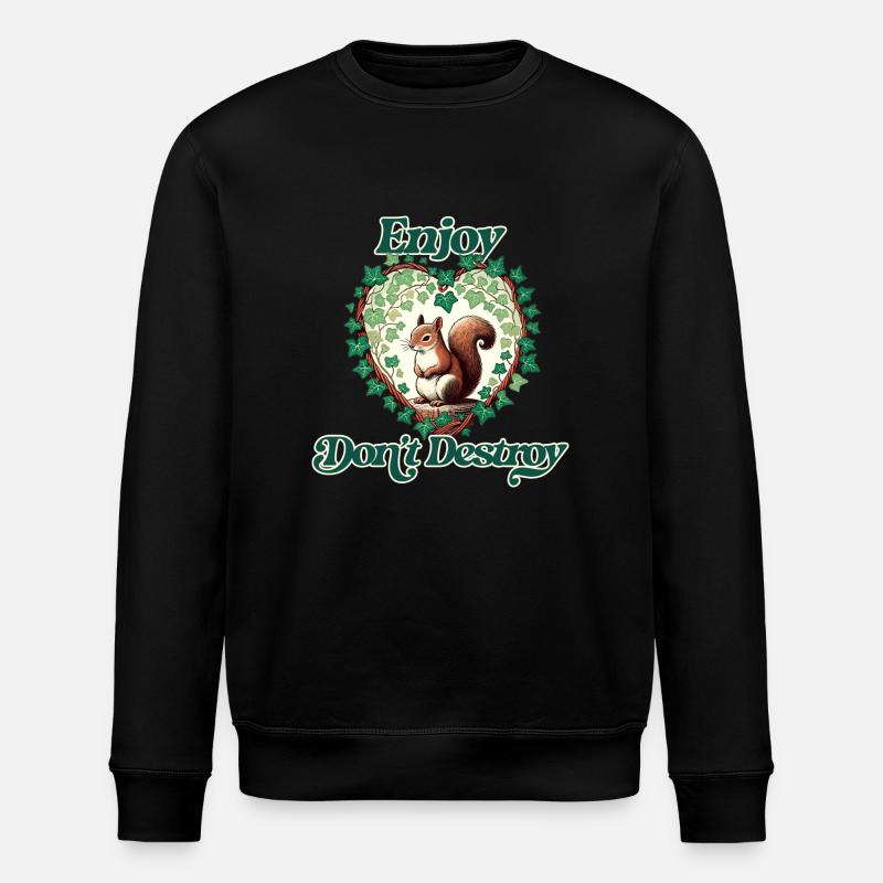 Enjoy don't Destroy - Stanley/Stella ROLLER Unisex Organic Sweatshirt - black