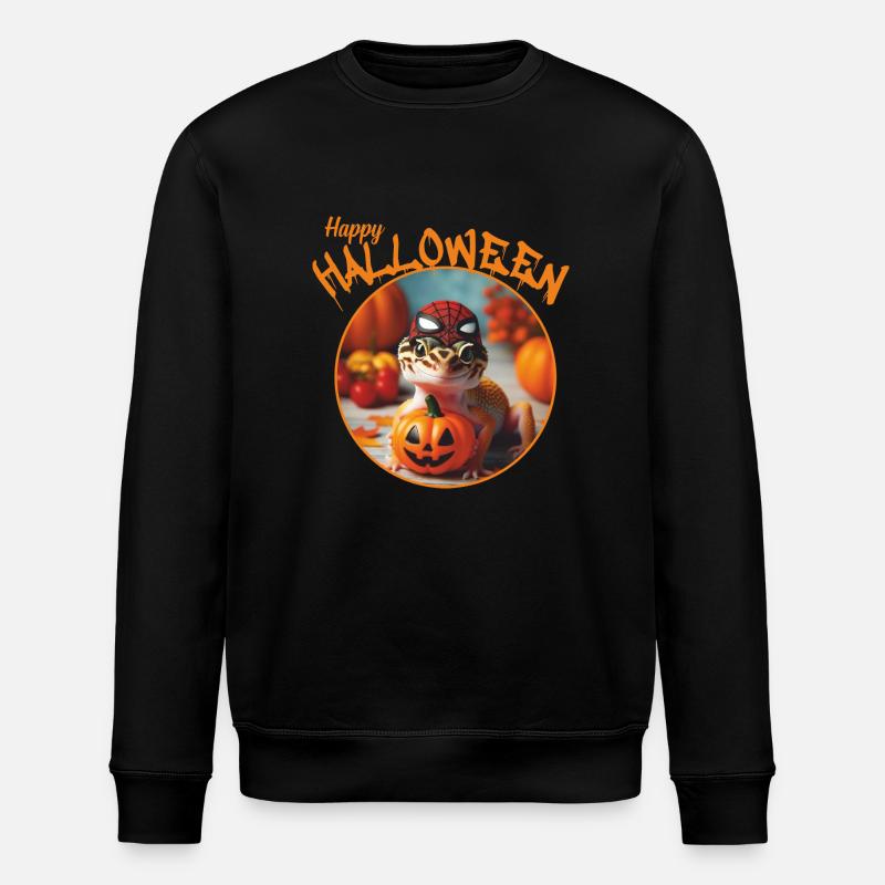 Halloween Spider Gecko - Stanley/Stella Unisex Bio-Sweatshirt ROLLER - Schwarz