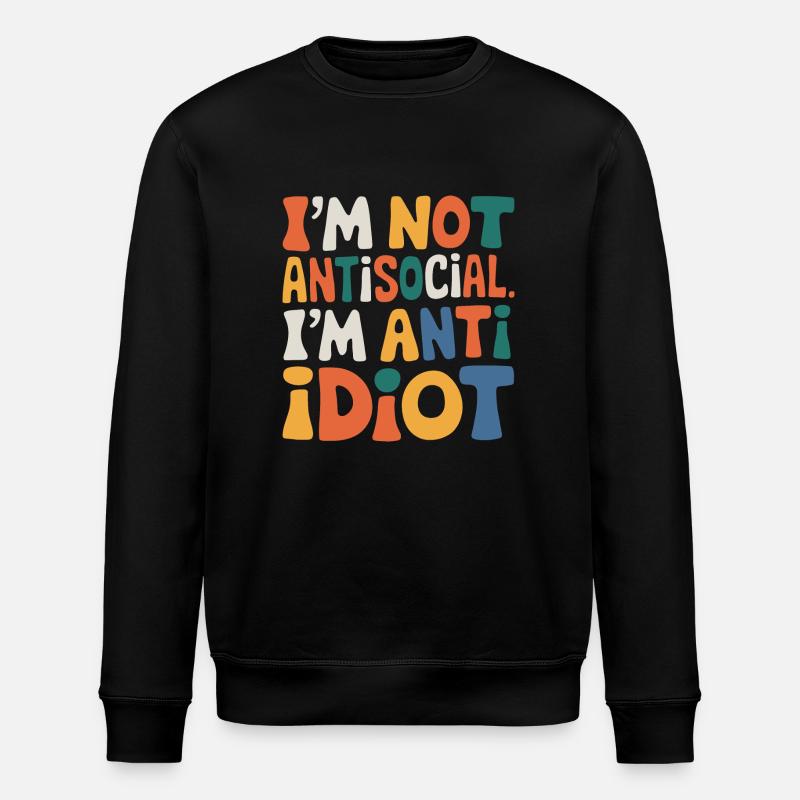 Sarcastique introverti - Sweat bio ROLLER Stanley/Stella Unisexe - noir