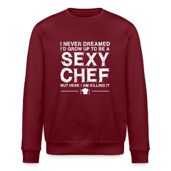 Chef Cuisine sexy - Sweat bio ROLLER Stanley/Stella Unisexe - bordeaux - Devant - Nik (191cm)