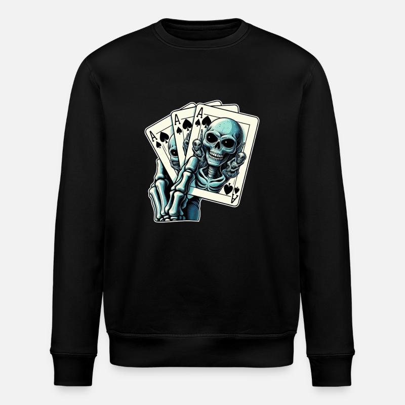 Alien Kartenspiel - Stanley/Stella Unisex Bio-Sweatshirt ROLLER - Schwarz