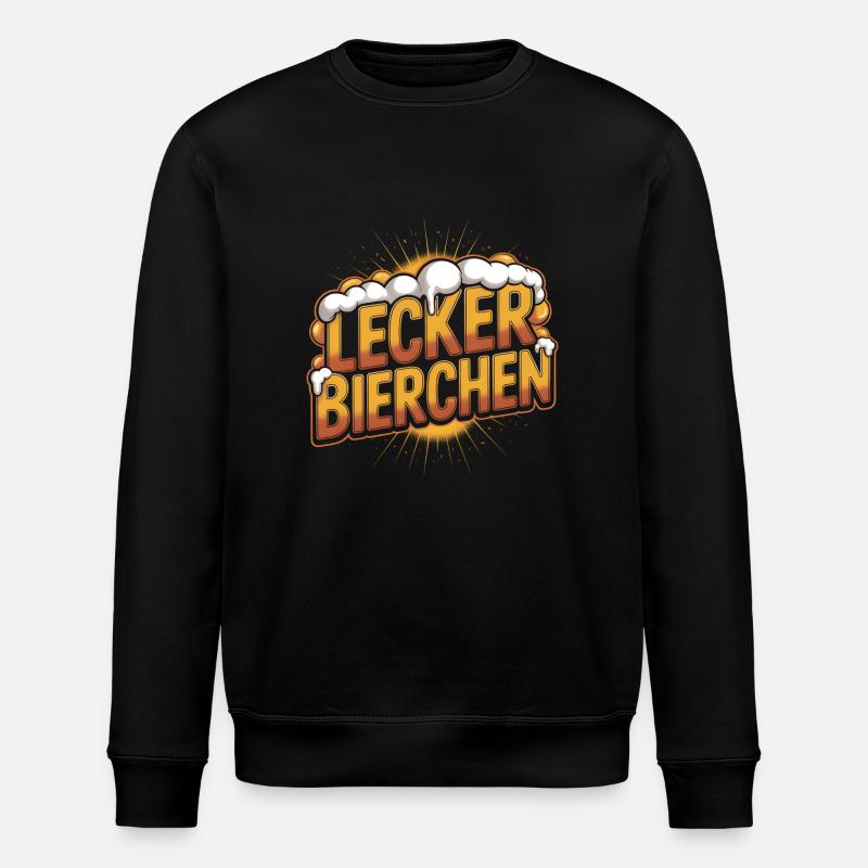 Lecker Bierchen - Funny German Memes - Stanley/Stella ROLLER Unisex Organic Sweatshirt - black