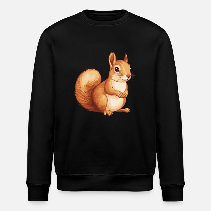 Squirrel - Stanley/Stella ROLLER Unisex Organic Sweatshirt - black