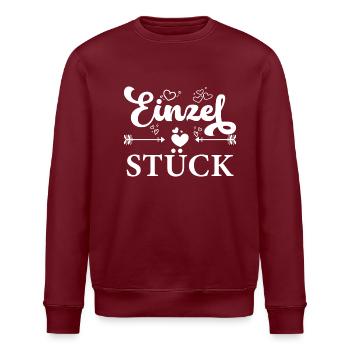Einzelstück - Stanley/Stella Unisex Bio-Sweatshirt ROLLER - Burgunderrot - Vorne - Nik (191cm)