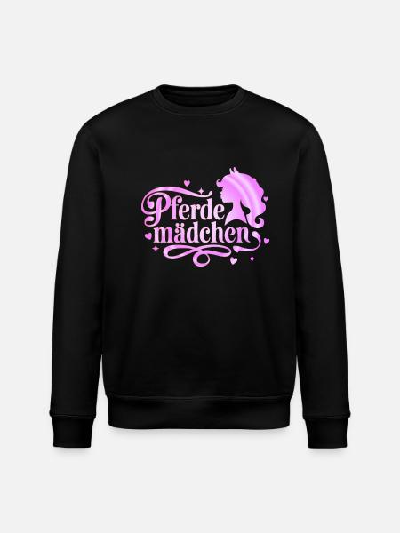Pferdemädchen - Mädchen liebt Pferde - Stanley/Stella Unisex Bio-Sweatshirt ROLLER - Schwarz