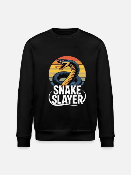 Snake hunter – Retro Schlange Design - Stanley/Stella ROLLER Unisex Organic Sweatshirt - black