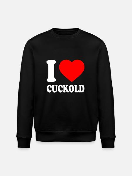 I love cuckold - Stanley/Stella ROLLER Unisex Organic Sweatshirt - black
