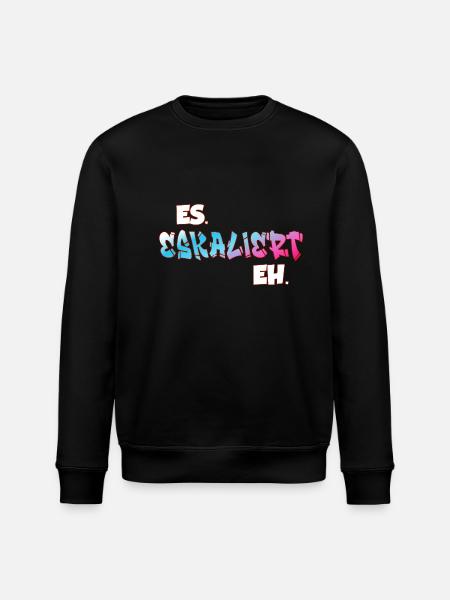 It's escalating anyway - Stanley/Stella ROLLER Unisex Organic Sweatshirt - black