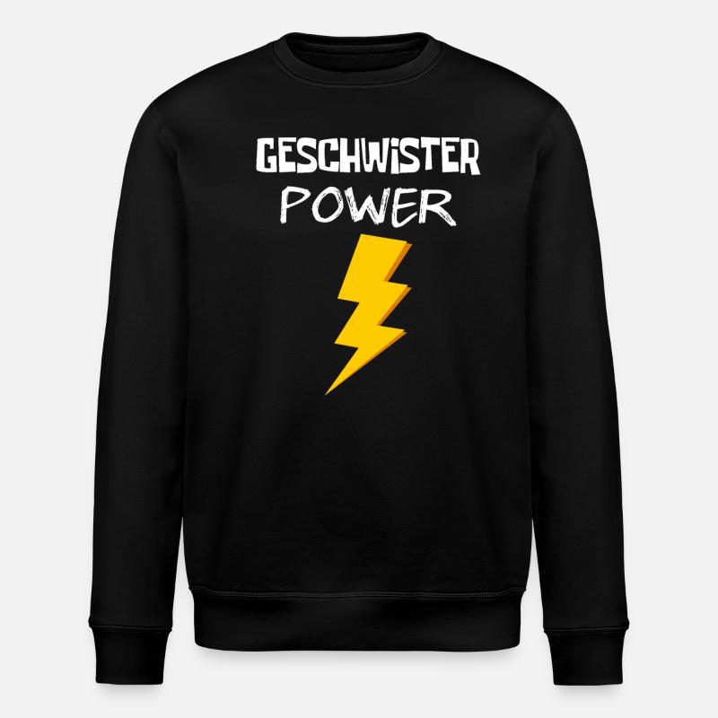 Geschwister Power - Stanley/Stella Unisex Bio-Sweatshirt ROLLER - Schwarz