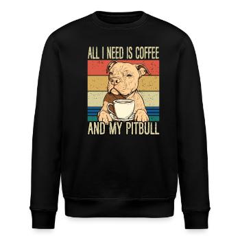 Coffee and my - Stanley/Stella ROLLER Unisex Organic Sweatshirt - black - Front - Nik (191cm)
