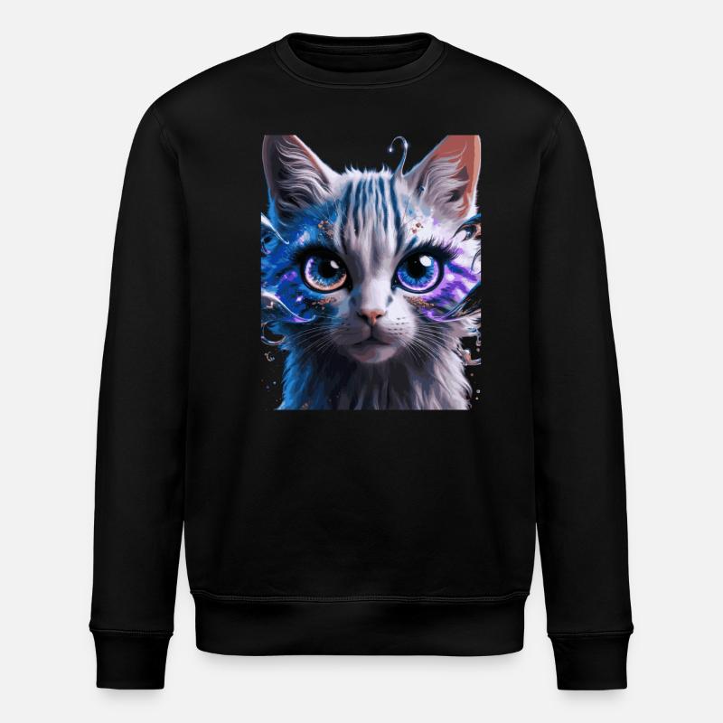 Chat de l’espace - Sweat bio ROLLER Stanley/Stella Unisexe - noir