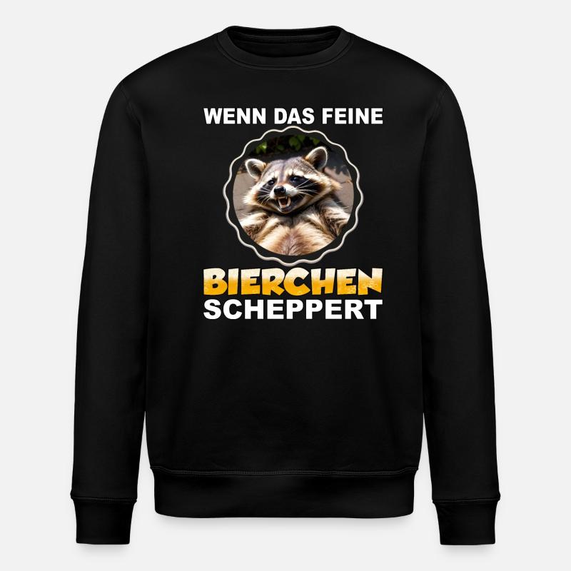 Wenn das feine Bierchen scheppert - Stanley/Stella Unisex Bio-Sweatshirt ROLLER - Schwarz