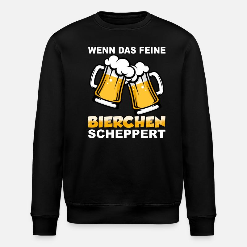 Wenn das feine Bierchen scheppert - Stanley/Stella Unisex Bio-Sweatshirt ROLLER - Schwarz