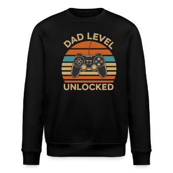 Dad level unlocked - Stanley/Stella Unisex Bio-Sweatshirt ROLLER - Schwarz - Vorne - Nik (191cm)