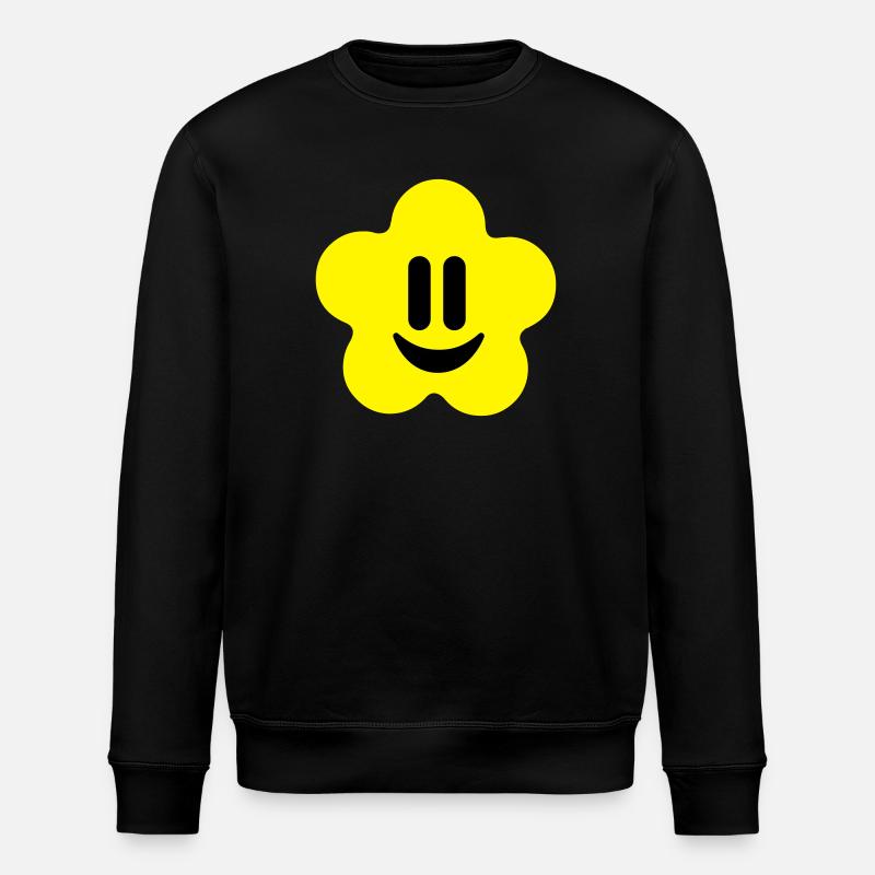 flower power smiley - Sweat bio ROLLER Stanley/Stella Unisexe - noir